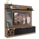 Ver imagem 2 de Rack com Painel para Tv até 50 Polegadas Coliseu 3 Portas Montana/preto - Panorama Móveis