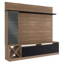 Ver imagem 3 de Rack com Painel para Tv até 50 Polegadas Coliseu 3 Portas Montana/preto - Panorama Móveis