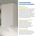 Ver mais imagens de Armário Aéreo Planejado 1 Porta 40cm Marselha CabeCasa MadeiraOriginals Branco