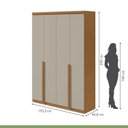 Ver imagem 5 de Conjunto de Guarda-roupa Alonzo e Cômoda da Vinci com Nicho