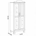Ver imagem 6 de Guarda Roupa Solteiro com Espelho 2 Portas Aplique Madeira Maciça Lorie F06 Castanho - Lyam Decor