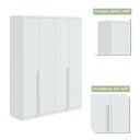 Ver imagem 3 de Conjunto Quarto Guarda-Roupa 4 Portas e Cômoda 6 Gavetas com Nicho MDF Alonzo da Vinci Branco