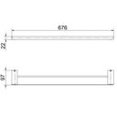 Ver imagem 2 de Porta-toalhas Docolflat Duplo 676mm 9001 Cobre Escovado Docol