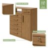 Conjunto de Guarda-roupa Alonzo com Pés e Cômoda da Vinci com Nicho - 14
