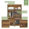 Conjunto de Guarda-roupa Alonzo com Pés e Cômoda da Vinci com Nicho - 5