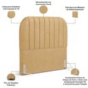 Ver imagem 3 de Cabeceira Cama Box King Estofada Orgânica 195cm Alice W01 Couríssimo Fendi - Lyam Decor