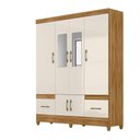 Ver imagem 6 de Guarda Roupa Casal com Espelho Ms912 4 Portas 2 Gavetas - Freijó - Off White Freijó - Off White