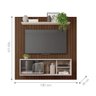Painel Ripado Para TV Bordeaux Havana Off White - 4