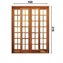 Ver imagem 3 de Portal Correr Quadriculado 4 Folhas Itauba Reto com Fechadura 1,60 X 2,10