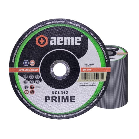 Disco Corte Fino Aeme Dci 312 7x1/16x7/8 (178x1.6x22.22) 50 Unidades