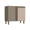 Ver imagem 1 de Gabinete de Cozinha Modulado Balcão Canto Reto Connect 1 Porta s/ Tampo Duna/Cristal - Henn