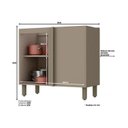 Ver imagem 3 de Gabinete de Cozinha Modulado Balcão Canto Reto Connect 1 Porta s/ Tampo Duna/Cristal - Henn