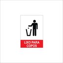 Ver imagem 1 de Placa - Lixo para Copos - 20cm X 15cm