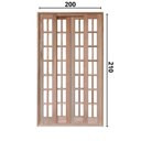 Ver imagem 3 de Portal Correr Quadriculado 4 Folhas Mista Reto com Fechadura 2,00 X 2,10 Rodam