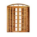 Ver imagem 1 de Portal Correr Veneziana 6 Folhas Itauba em Arco com Fechadua 1,40 x 2,30 Rodam Marrom
