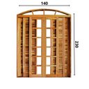 Ver imagem 3 de Portal Correr Veneziana 6 Folhas Itauba em Arco com Fechadua 1,40 x 2,30 Rodam Marrom
