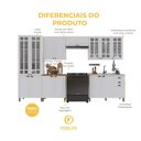 Ver imagem 4 de Armário de Cozinha Modulada Completa Fidelitá Nara 100% MDF 6 Peças 360cm 16 Portas 2 Gavetas sem