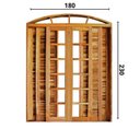 Ver imagem 3 de Portal Correr Veneziana 6 Folhas Itauba em Arco com Fechadua 1,80 x 2,30 Rodam Marrom