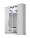 Ver imagem 1 de Guarda Roupa Casal Moderni New 4 Portas 3 Gavetas com Espelho Nh Rei de Casa Neve