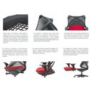 Ver imagem 5 de Cadeira Office Bix Tela Branca Assento Aero Branco Autocompensador Base Piramidal 95cm - 64054