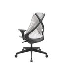 Ver imagem 3 de Cadeira Office Bix Tela Branca Assento Aero Branco Autocompensador Base Piramidal 95cm - 64054