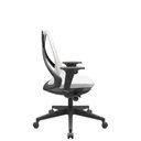 Ver imagem 2 de Cadeira Office Bix Tela Branca Assento Aero Branco Autocompensador Base Piramidal 95cm - 64054
