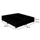 Ver imagem 2 de Cama Box Queen Bipartido Suede Mega Cama Preto 158x198x42cm