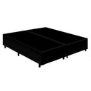 Ver imagem 1 de Cama Box Queen Bipartido Suede Mega Cama Preto 158x198x42cm