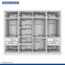 Ver imagem 2 de Closet Casal sem Portas 4 Gavetas Florença Minastex Branco