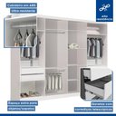 Ver imagem 4 de Closet Casal sem Portas 4 Gavetas Florença Minastex Branco