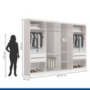 Ver imagem 7 de Closet Casal sem Portas 4 Gavetas Florença Minastex Branco
