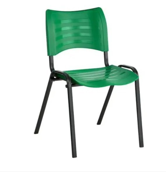 Cadeira Empilhável Fixa para Escritório Verde - Masticmol - 2003