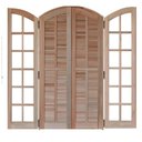 Ver imagem 1 de Porta Balcão Mista Abrir em Arco 1,20 x 2,10 Rodam Marrom