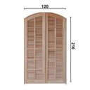 Ver imagem 3 de Porta Balcão Mista Abrir em Arco 1,20 x 2,10 Rodam Marrom