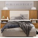 Ver imagem 3 de Quarto Casal Guarda-roupa 8 Portas com Cômoda 4 Gavetas Moval e Cabeceira Caemmun
