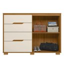 Ver imagem 4 de Quarto Casal Guarda-roupa 8 Portas com Cômoda 4 Gavetas Moval e Cabeceira Caemmun