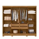 Ver imagem 5 de Quarto Casal Guarda-roupa 8 Portas com Cômoda 4 Gavetas Moval e Cabeceira Caemmun
