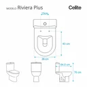 Ver imagem 4 de Tampa de Vaso Poliéster Riviera Plus Branco para bacia Celite 1.6gpf 6lpf