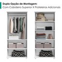 Ver imagem 4 de Guarda Roupa Multiuso 2 Portas 189x82 cm Portugal Branco Rudk