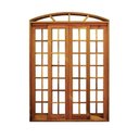 Ver imagem 1 de Portal Correr Quadriculado 4 Folhas Itauba em Arco com Fechadura 1,40 x 2,30 Rodam Marrom