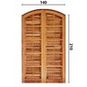 Porta Balcão Itauba Abrir em Arco 1,40 X 2,10 Rodam - 3