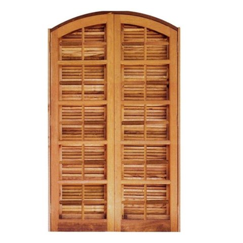 Porta Balcão Itauba Abrir em Arco 1,40 x 2,10 Rodam Marrom