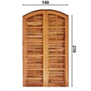 Ver imagem 3 de Porta Balcão Itauba Abrir em Arco 1,40 x 2,10 Rodam Marrom