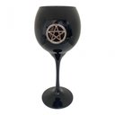 Ver imagem 1 de Cálice Negro para Altar 20 Cm Pentagrama em Vidro 400 Ml