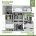 Ver imagem 7 de Conjunto Quarto Guarda-Roupa Espelho e Cômoda MDF Alonzo Toronto Branco