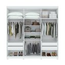 Ver imagem 3 de Conjunto de Guarda-roupa Alonzo com Pés e Espelho e com Cômoda Toronto