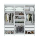 Ver imagem 3 de Conjunto Quarto Guarda-Roupa Espelho e Cômoda MDF Alonzo Toronto Branco