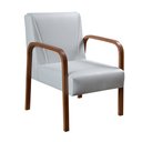 Ver imagem 2 de Kit 4 Poltronas Anita Conjunto Cadeiras Moderna Braço Madeira Branco