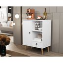 Ver imagem 4 de Armário Buffet com 1 Porta e 1 Gaveta Pés Palito Retrô