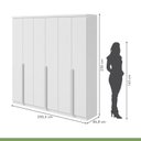 Ver imagem 5 de Conjunto de Guarda-Roupa Casal e Cômoda 6 Portas 12 Gavetas Alonzo e Toronto Branco